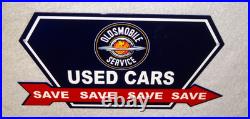 Vintage Oldsmobile Used Cars Arrow 12 Metal Earth Rings Truck Gasoline Oil Sign