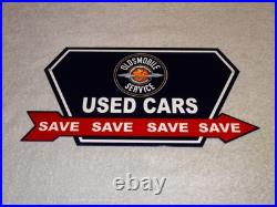 Vintage Oldsmobile Used Cars Arrow 12 Metal Earth Rings Truck Gasoline Oil Sign