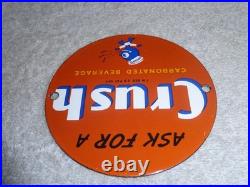 Vintage Orange Crush Beverage Crushy Sings Music 4 Porcelain Metal Soda Gas Sign