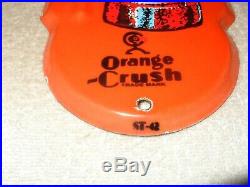 Vintage Orange Crush Soda Pop 18 Porcelain Metal Gasoline Oil Thermometer Sign