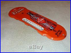 Vintage Orange Crush Soda Pop 18 Porcelain Metal Gasoline Oil Thermometer Sign