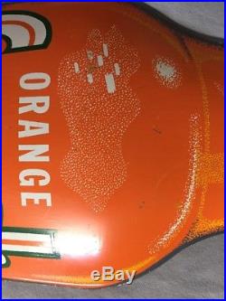 Vintage Orange Crush Soda Pop Bottle Metal Thermometer SignNice