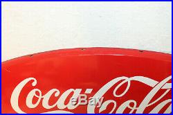 Vintage Original 1960'S Coca Cola Fishtail Gas Station 26 Metal Sign