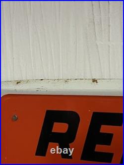 Vintage Original 1960's Econo-Car Metal Sign Gas Oil In Remarkable Condition