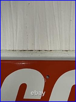 Vintage Original 1960's Econo-Car Metal Sign Gas Oil In Remarkable Condition