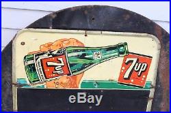 Vintage Original 7 Up Chalk Board Tin Sign Metal Advertising Soda Pop 7up