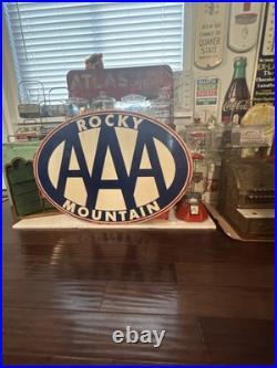 Vintage Original AAA Rocky Mountain Double Sided Metal SIGN