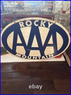 Vintage Original AAA Rocky Mountain Double Sided Metal SIGN