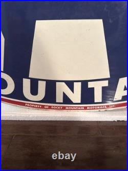 Vintage Original AAA Rocky Mountain Double Sided Metal SIGN