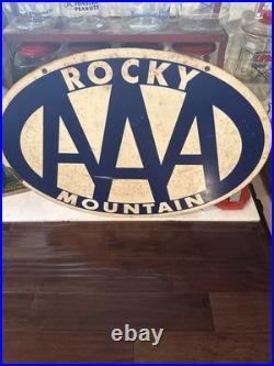 Vintage Original AAA Rocky Mountain Double Sided Metal SIGN