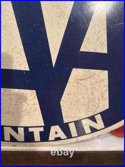 Vintage Original AAA Rocky Mountain Double Sided Metal SIGN