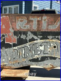 Vintage Original'Artistic Cabinet Works' Metal Art Neon Carpentry Trade Sign