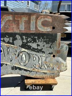Vintage Original'Artistic Cabinet Works' Metal Art Neon Carpentry Trade Sign