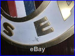Vintage Original Continental Trailways Silver Eagle Bus Emblem Metal Sign large