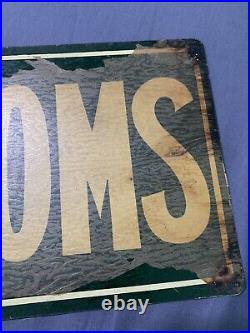 Vintage Original NOS ROOMS Tourist Tin Metal Sign