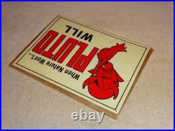 Vintage Original Nos When Nature Won't Pluto Water Will 1' Devil Soda Metal Sign