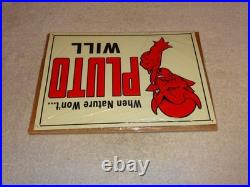Vintage Original Nos When Nature Won't Pluto Water Will 1' Devil Soda Metal Sign Vintage Original Nos When Nature Won't Pluto Water Will 1' Devil Soda Metal Sign