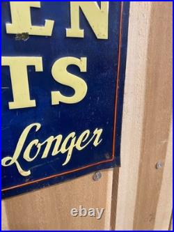 Vintage Original O'Brien Paints Embossed Metal Sign 23 1/2 x 17 1/2