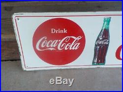Vintage Original Old Metal Coca Cola Sign Things Go Better With Coke