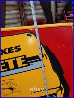 Vintage Original QUIKRETE Concrete Advertising Sign 28 X 18 Embossed Metal