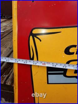 Vintage Original QUIKRETE Concrete Advertising Sign 28 X 18 Embossed Metal