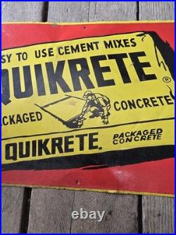 Vintage Original Quikrete Cement Metal Sign