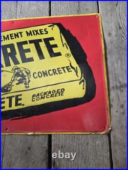 Vintage Original Quikrete Cement Metal Sign