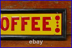 Vintage Original RED SPOT COFFEE Embossed Metal Tin Tacker Advertising Sign