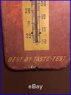 Vintage Original Rc Royal Crown Cola Thermometer Metal Soda Sign