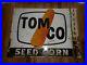 Vintage_Original_TOMCO_Seed_Corn_Farm_Advertising_Metal_2_Sided_Flange_SIGN_01_rvkn