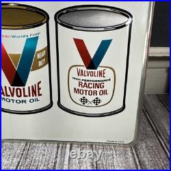 Vintage Original VALVOLINE Motor Oil Center Embossed Metal Sign, 24 X 18