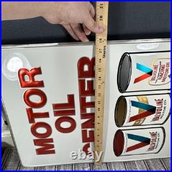 Vintage Original VALVOLINE Motor Oil Center Embossed Metal Sign, 24 X 18