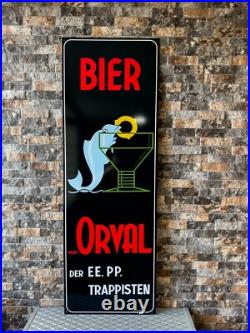 Vintage Orval Trappist Beer Heavy Metal Sign -XXXL (118x40 cm)