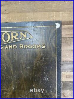 Vintage Osborn Fine Brushes And Brooms Metal Advertising Display Mount/Sign