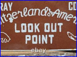 Vintage Ouray Colorado Porcelain Sign Switzerland Of America San Juan Mountains