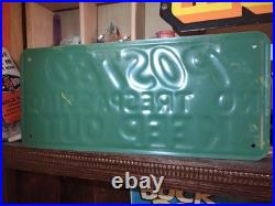 Vintage POSTED NO TRESPASSING KEEP OUT Heavily Embossed Metal Sign