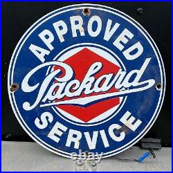 Vintage Packard Dealership Porcelain Metal Sign Oil Gas Car Auto Service Station