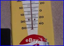 Vintage Pepsi Cola 1957 Soda Pop Gas Oil 27 Embossed Metal Thermometer Sign