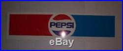 Vintage Pepsi Cola Soda Pop Metal Advertising Sign 45 7/16 x 11 1/2