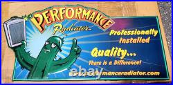 Vintage! Performance Radiator Pressed Metal Sign Man Cave Shop Cactus Cartoon