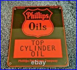 Vintage Phillips 66 Gasoline Porcelain Porcelain Looking Metal Gas Oil Sign