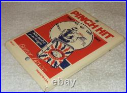 Vintage Pinch Hit Chewing Tobacco Baseball Player Porcelain Metal Babe Ruth Sign