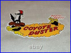 Vintage Plymouth Road Runner Coyote Duster 12 Metal Gasoline & Oil Sign Wile E