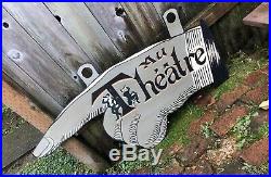 Vintage Pointing Finger Theater Marquis Sign, Folk Art, Primitive, French
