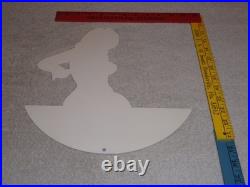 Vintage Pontiac Full Service Garage? Woman Metal Car Truck Gasoline & Oil Sign