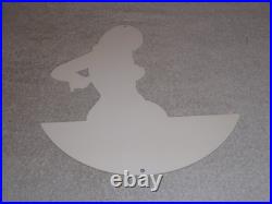 Vintage Pontiac Full Service Garage? Woman Metal Car Truck Gasoline & Oil Sign