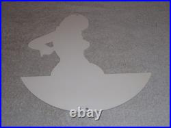 Vintage Pontiac Full Service Garage? Woman Metal Car Truck Gasoline & Oil Sign