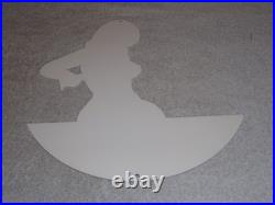 Vintage Pontiac Full Service Garage? Woman Metal Car Truck Gasoline & Oil Sign