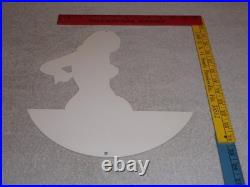 Vintage Pontiac Full Service Garage? Woman Metal Car Truck Gasoline & Oil Sign