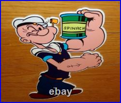 Vintage Popeye The Sailor Man +spinach 13 Metal Soda Cartoon Gasoline Oil Sign